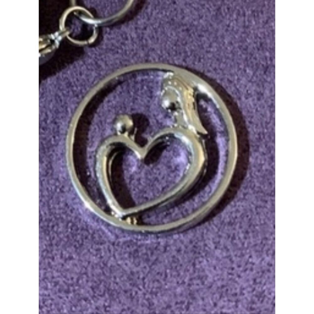 Mother & Baby Circular Floating Locket Charm